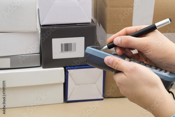 Obraz Handheld Computer for barcode scanning identification
