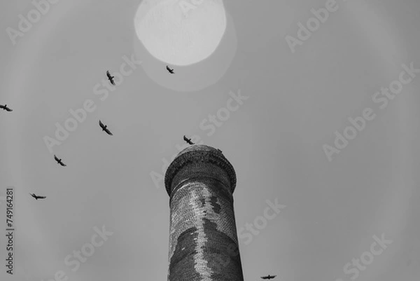 Fototapeta El Triunfo, Baja california, Mexico. 
A notable feature of the town is the 47-meter-high smokestack constructed in 1890 for El Progreso Mining Company . "La Ramona", named after Saint Raymond