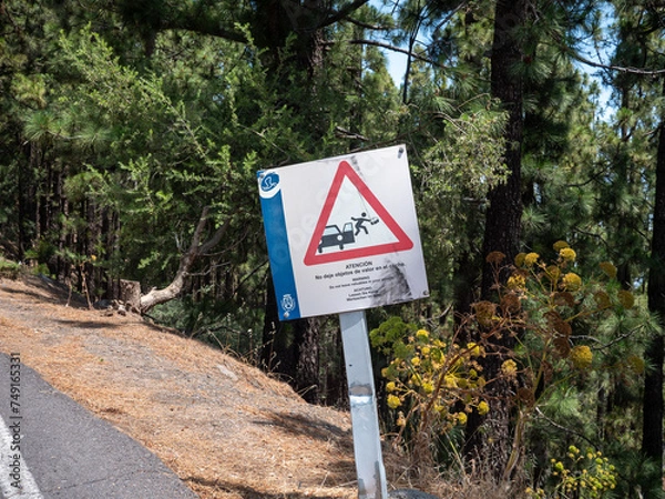Obraz Warnung vor Dieben