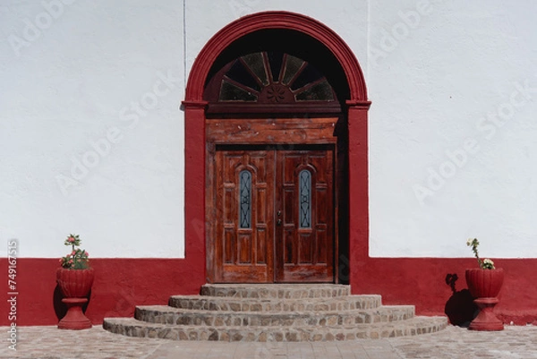 Fototapeta The church of Our Lady of Guadalupe began its construction in 1857 -in the 19th century- after the deposits of silver and gold were discovered in the town of El Triunfo in Baja California Sur, Mexico
