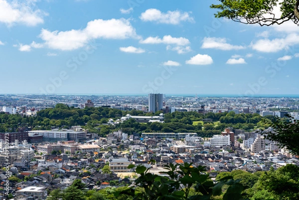 Obraz 卯辰山から眺める金沢市街