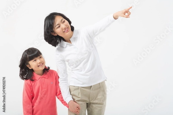 Fototapeta 아시안 엄마와 아이