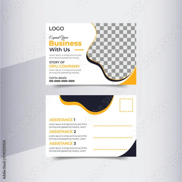 Fototapeta Vector real estate postcard design template