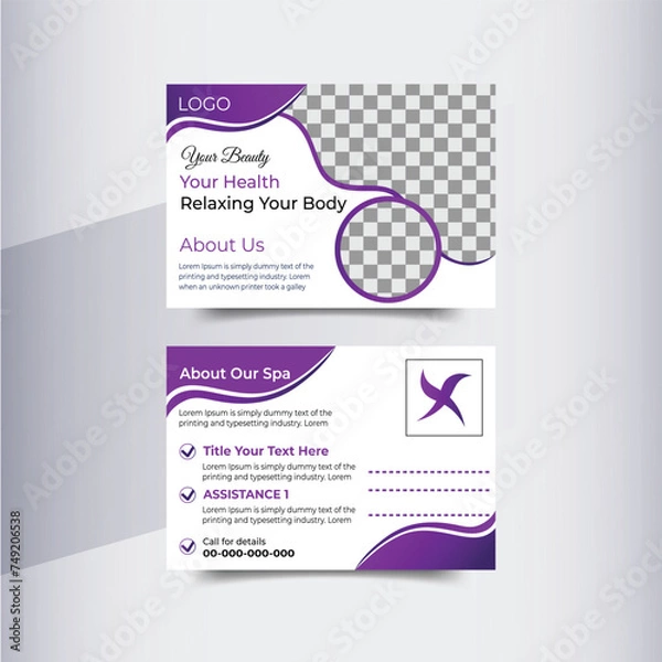 Fototapeta Vector real estate postcard design template