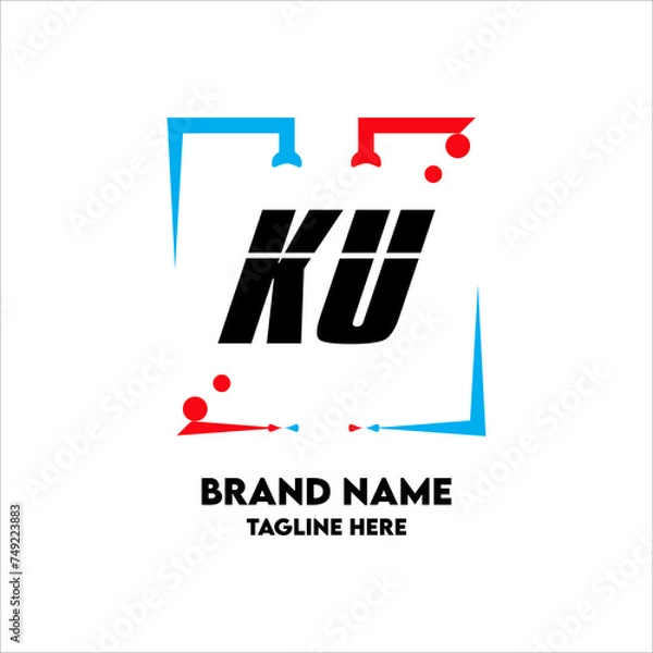 Obraz KU Square Framed Letter Logo Design Vector
