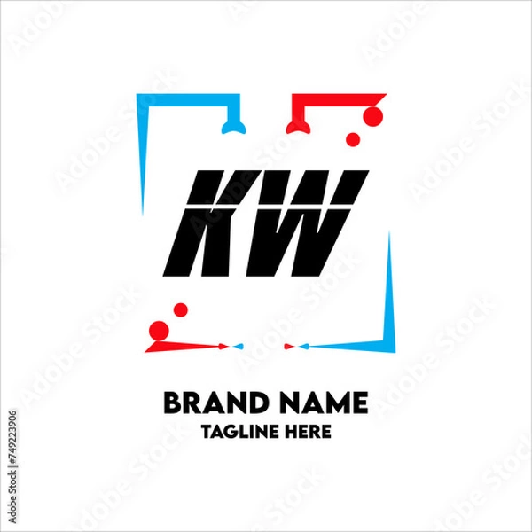 Obraz KW Square Framed Letter Logo Design Vector