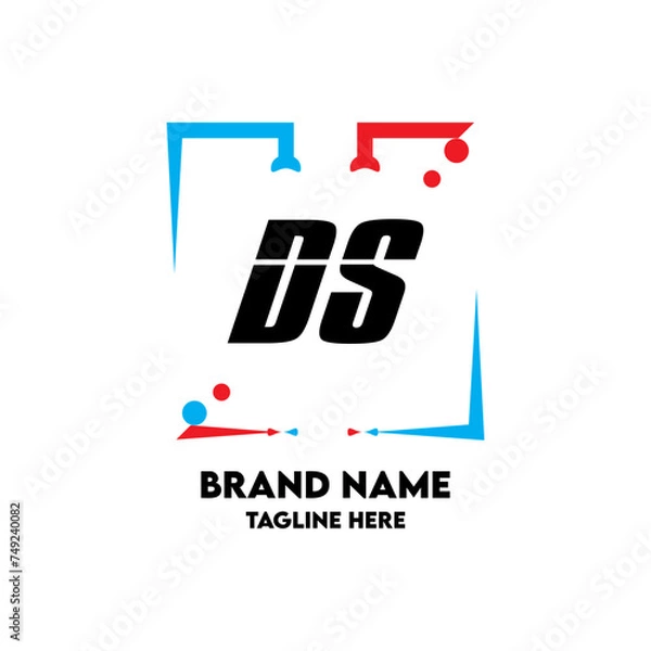 Obraz DS Square Framed Letter Logo Design Vector