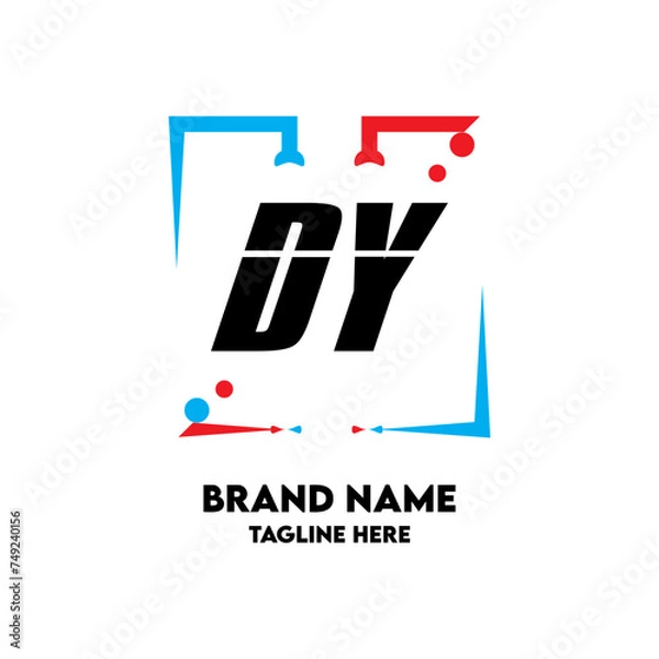 Obraz DY Square Framed Letter Logo Design Vector