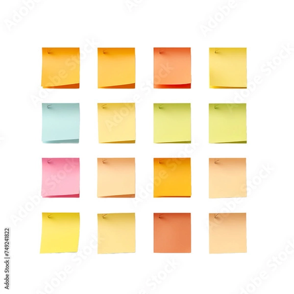 Fototapeta Sticky isolated on transparent background
