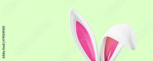 Fototapeta Easter bunny ears over green
