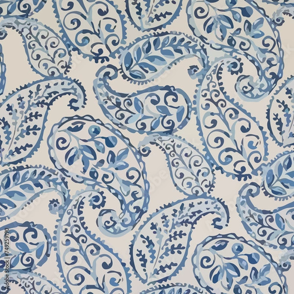 Fototapeta Abstract,Ikat,batik print,madhubani,kalamkari,block-print,Geometric,Ajrakh Pattern and Background digital printing textile