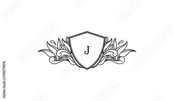 Obraz Royal Heraldic Shield Alphabetical Logo