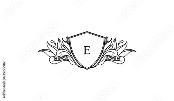 Obraz Royal Heraldic Shield Alphabetical Logo