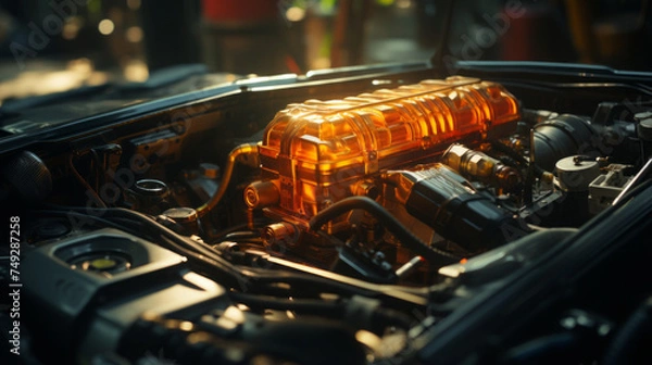 Fototapeta Revolutionizing the Food Industry With Advanced Car Grill Technology Powered by Auto Engine Metal Machine Industries, generative AI