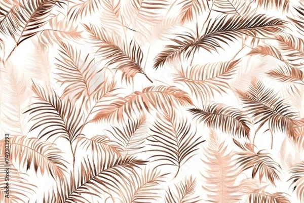 Fototapeta seamless pattern with leaves
