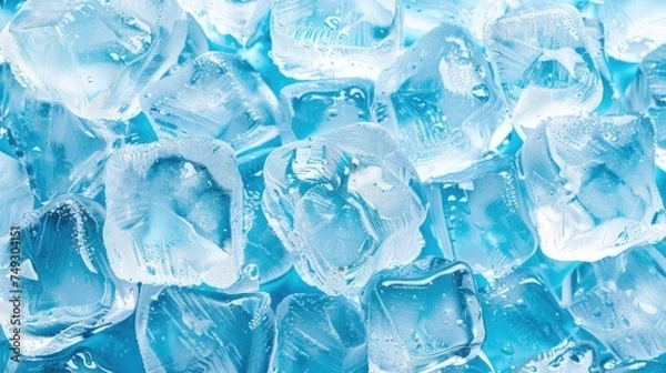 Fototapeta full screen ice cubes
