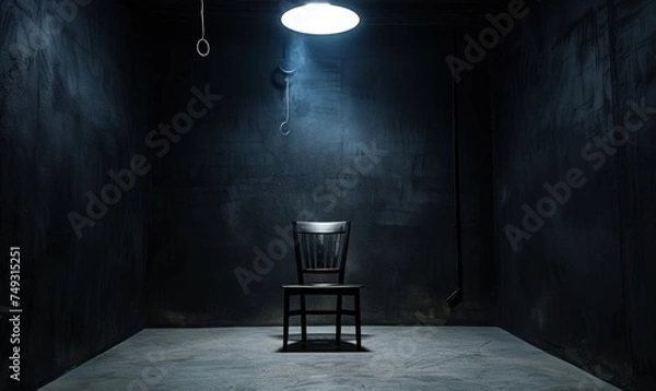 Obraz Interrogation room with small light overhead.
