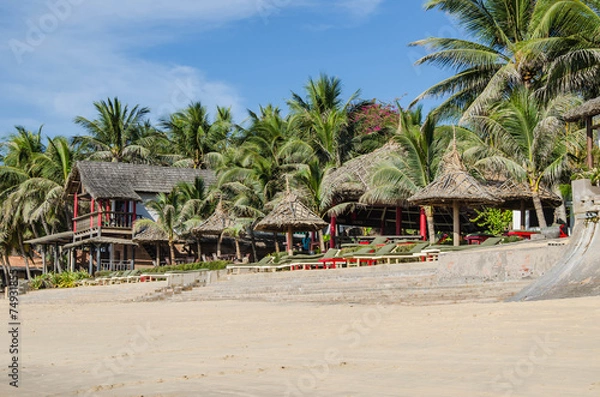 Obraz бунгало на берегу моря