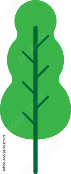 Obraz Green Tree Minimal Isolated Element