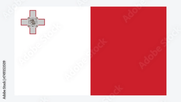 Fototapeta MALTA Flag with Original color