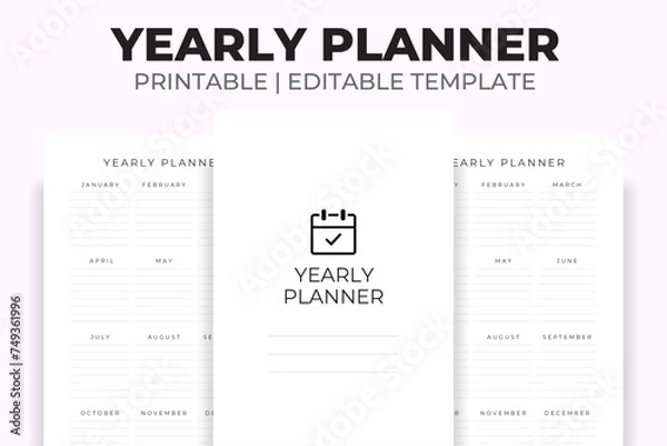 Fototapeta Yearly Planner