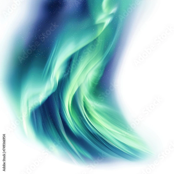 Fototapeta Aurora, transparent background, isolated image, generative AI