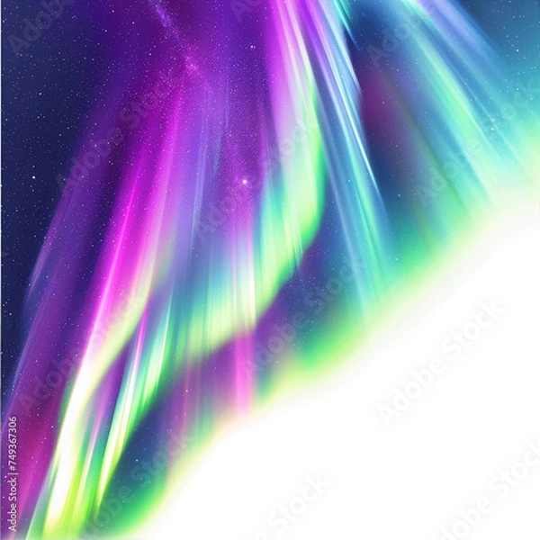 Fototapeta Aurora, transparent background, isolated image, generative AI