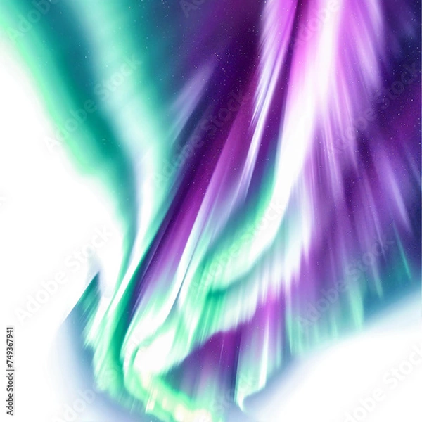 Fototapeta Aurora, transparent background, isolated image, generative AI
