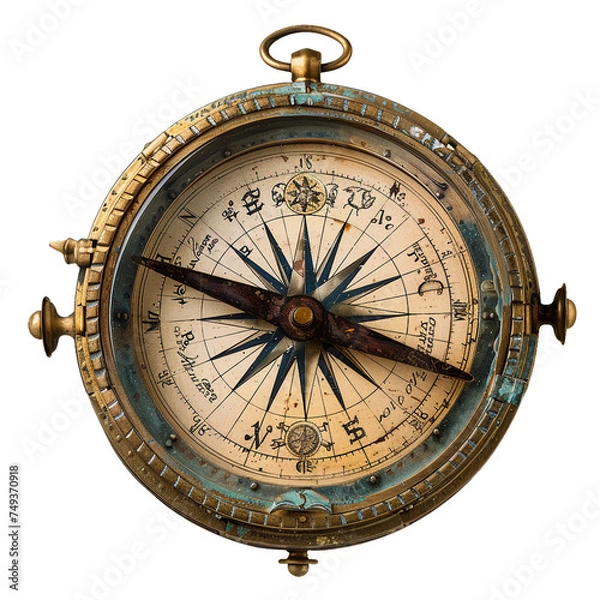 Fototapeta Celestial Compass, transparent background, isolated image, generative AI