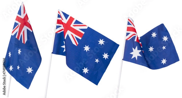 Obraz Australian flag on white background.