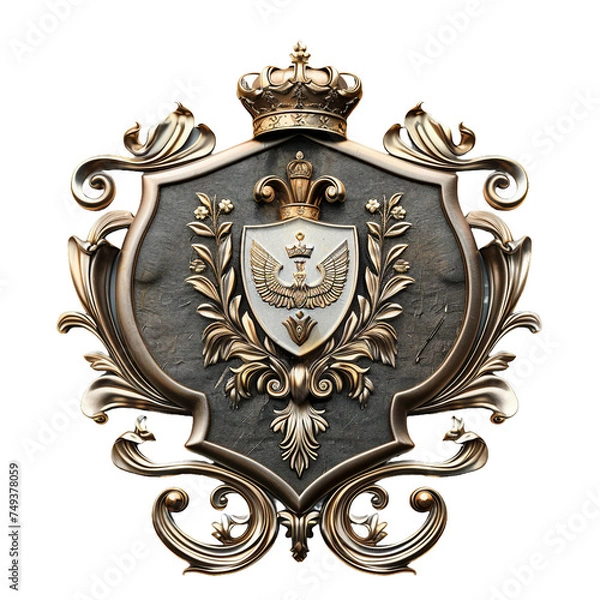 Fototapeta Coat of Arms, transparent background, isolated image, generative AI