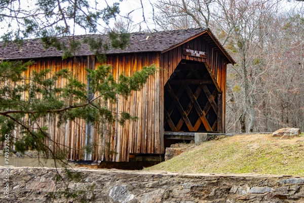 Obraz Covered Bridge at Watson Mill State Park in Comer Georgia