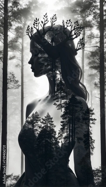Obraz Silhouette of a Nordic Queen Filled with Elegance