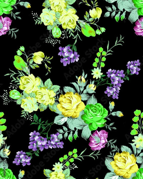 Obraz textile design pattern flower floral design
