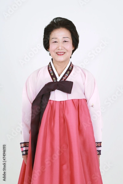 Obraz 한복 입은 한국인 가족