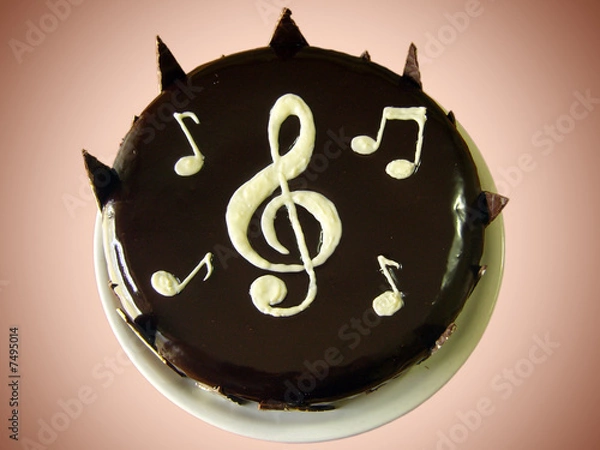 Fototapeta music cake