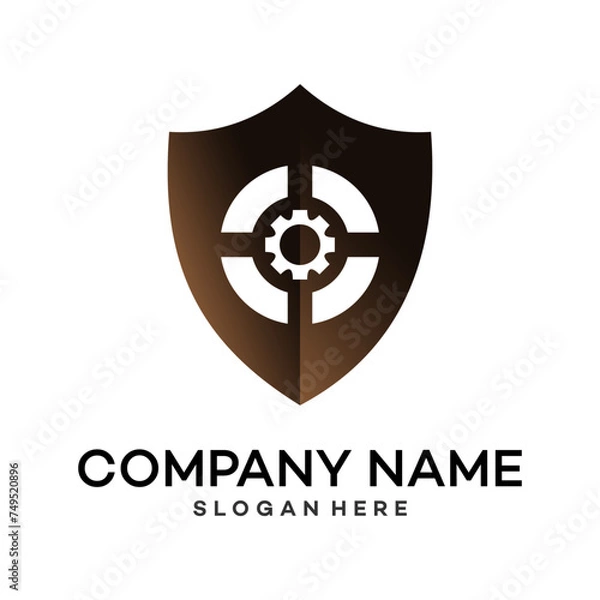 Fototapeta Unique sword shield, strong and elegant