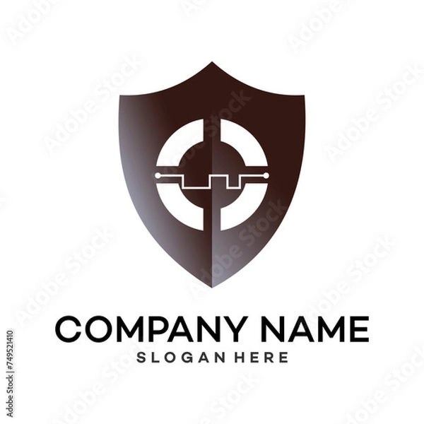 Fototapeta Unique sword shield, strong and elegant