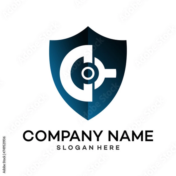 Fototapeta Unique sword shield, strong and elegant