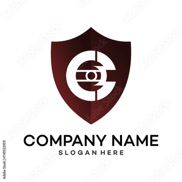 Fototapeta Unique sword shield, strong and elegant