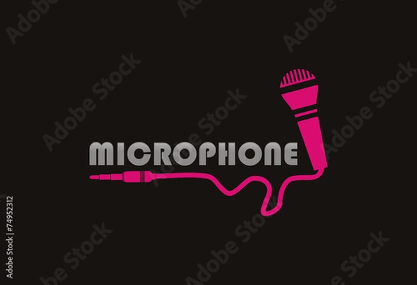 Obraz microphone logo vector