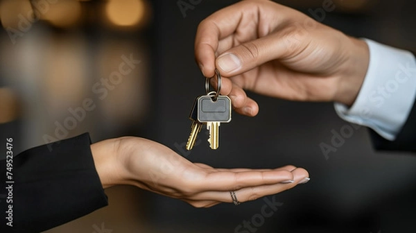Fototapeta Handing over vehicle keys