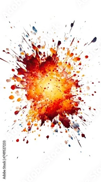 Fototapeta Explosion border isolated on White background