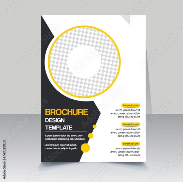 Obraz Business brochure design vector template. Cover modern layout, annual report, poster, flyer in A4 with colorful geometric shapes eps 10 file
