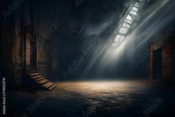 Fototapeta tunnel of light generated by AI technology