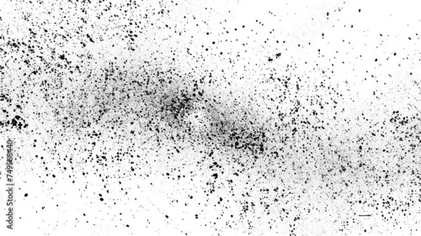 Fototapeta Black Dots Texture on White Background