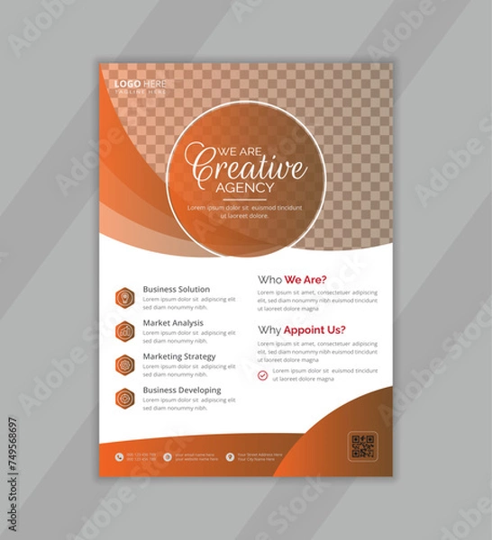 Obraz Corporate flyer design template