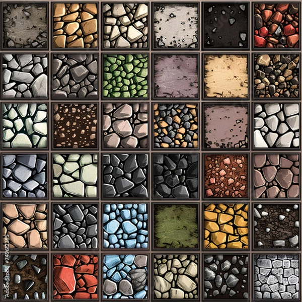 Obraz pixel tileset for games