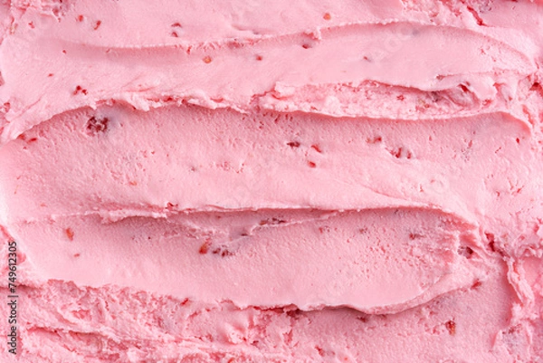 Fototapeta Raspberry ice cream surface top view