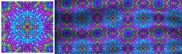 Fototapeta water splattering with flowers above and a pink background  seamless pattern 